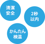 清潔 ２秒以内 かんたん検温